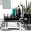 Dish Drainer Plate Stand Lids Metal Black