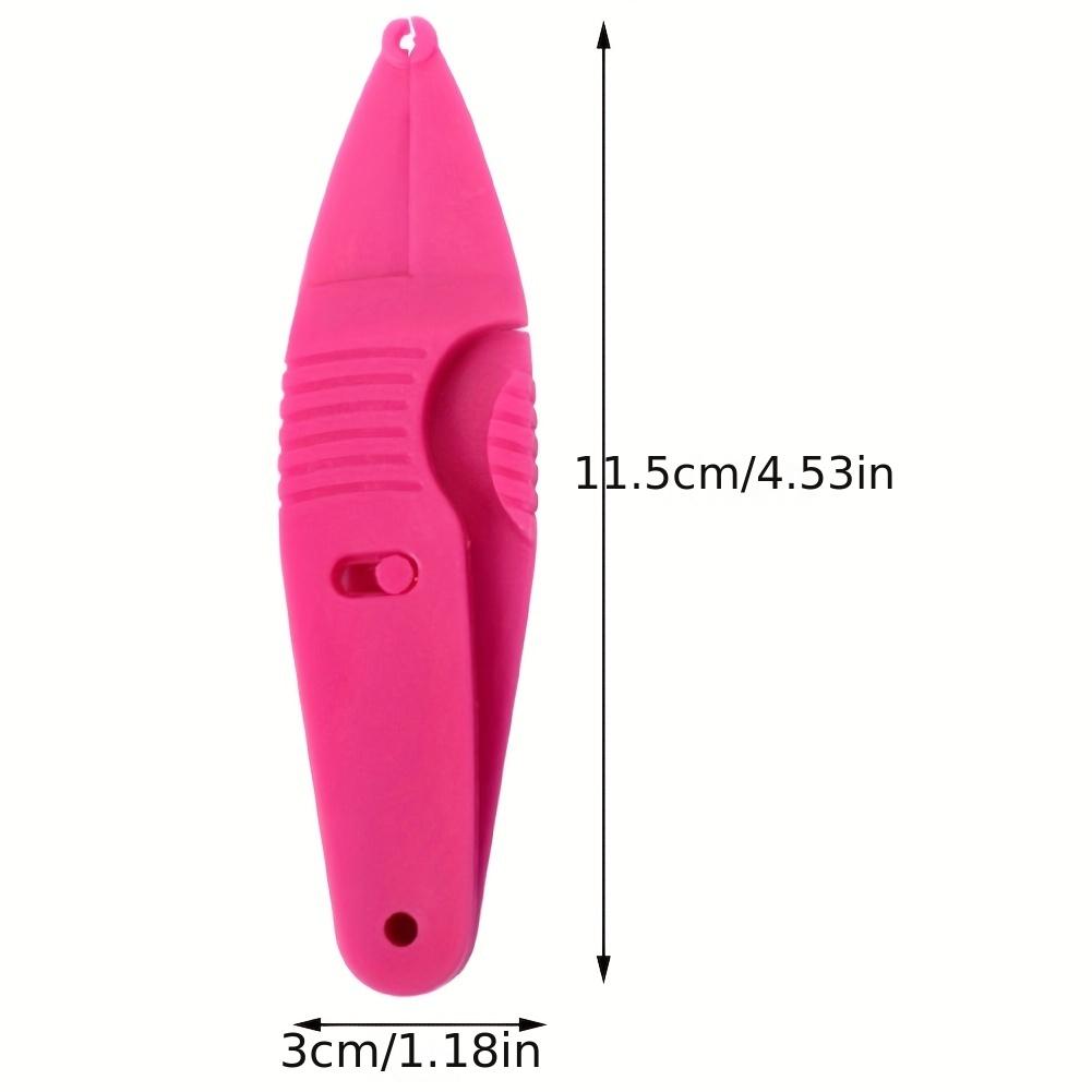 2 Pieces Earthworm Holder Knife Mini Red Worm Holder Earthworm Tool 11.5cm 17g Plastic Clip