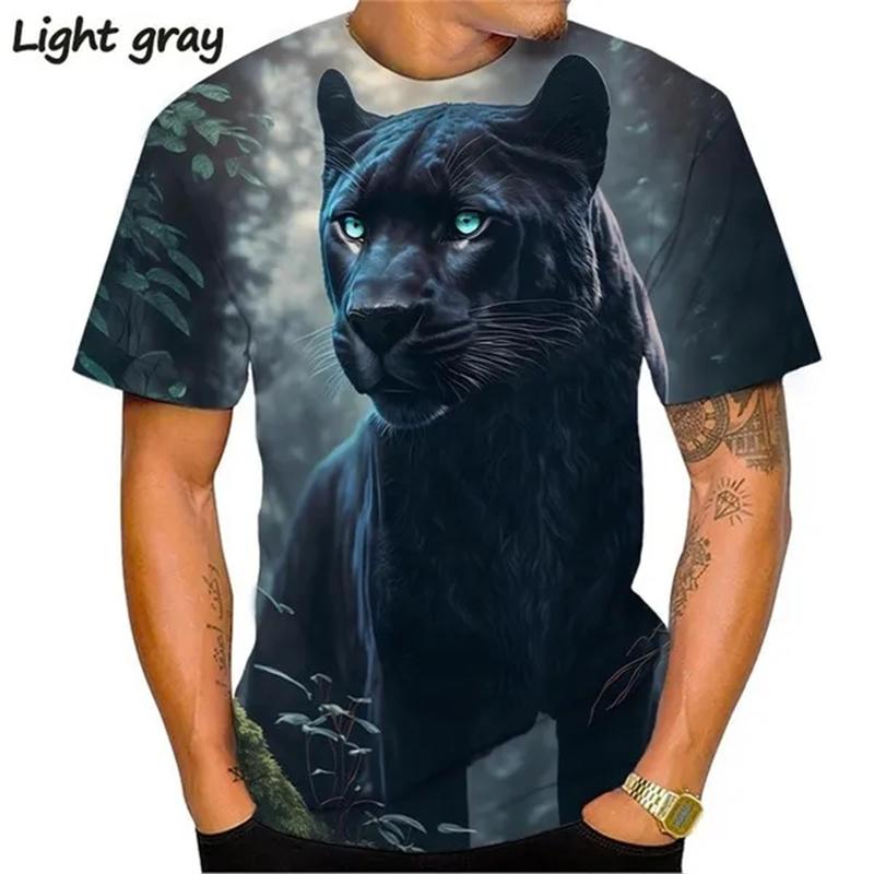 New Hot Sale Panther 3D Print T-Shirts Men Women Fashion Casual Short Sleeve T Shirt Oversized Harajuku Tees Tops Kids Clothing