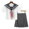 Authentic Sailor Uniform with Scarf JK Short Sleeve and Long Adult High School Girl Uniform Sailor Uniform Costume for Navy and Popular Sailor Uniform