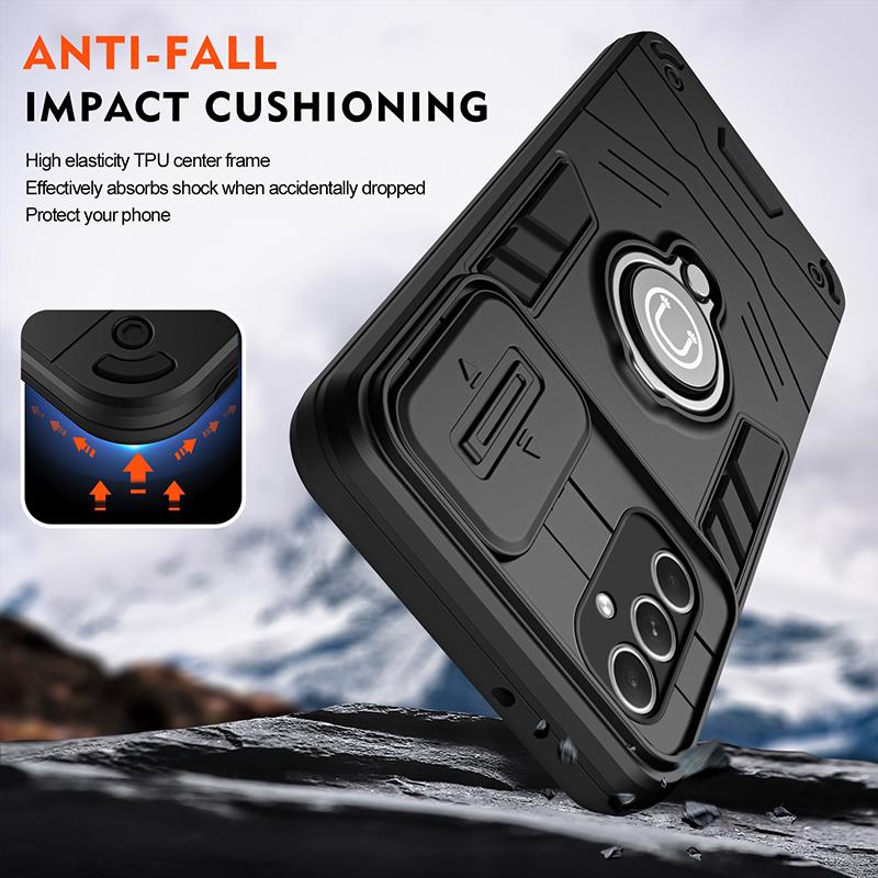 For Samsung A54 Shockproof Camera Full Protection Phone Case For Samsung Galaxy A54 5G Case Armor Car Magnet Ring Stand Cover