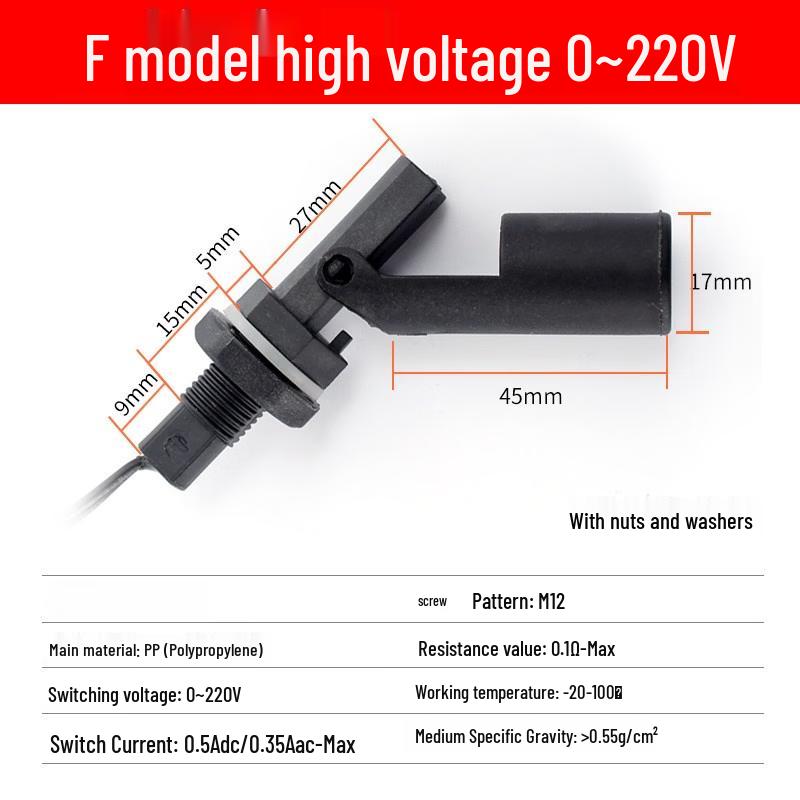 Jundingying F-Type Side Mount Plastic Float Switch