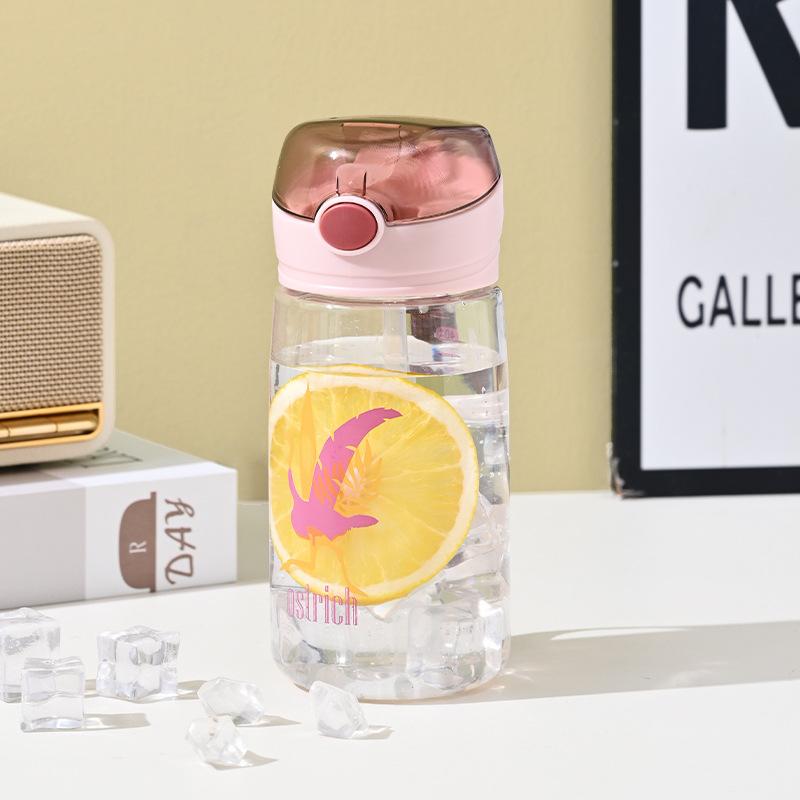 Water bottle straw cup cute simple maternity delivery room portable summer space cup male and female students sports water cup plastic cup