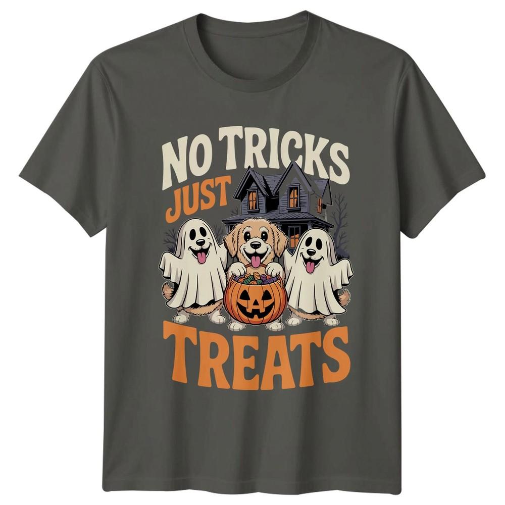 No Tricks Just Treats TShirt Funny Puppy Halloween Gift For Him And Her S