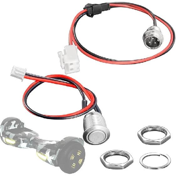 FEC tech GLDYTIMES Порт зарядки ховерборда (2 Pin) Замена для Hover-1 swagtron TOMOLOO Segway Умный Электросамокат с Самобалансировкой и т.д. 2 Prong Buckle 3 Pin