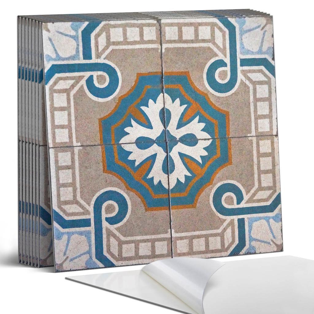 Kafelki Ścienne Samoprzylepne Winyl Wzór Mozaiki Z Ornamentami 9X30X30 Cm