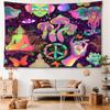 Abstrakte Pilze und Buddha-Statuen Wandteppich Hängen Kunst Hexerei Mysterious Hippie Tapiz Schlafzimmer Wohnkultur