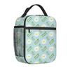 Kids Insulated Lunch Bag With Full-Print Football Design Portable Cooler School Daycare Outdoor Activities