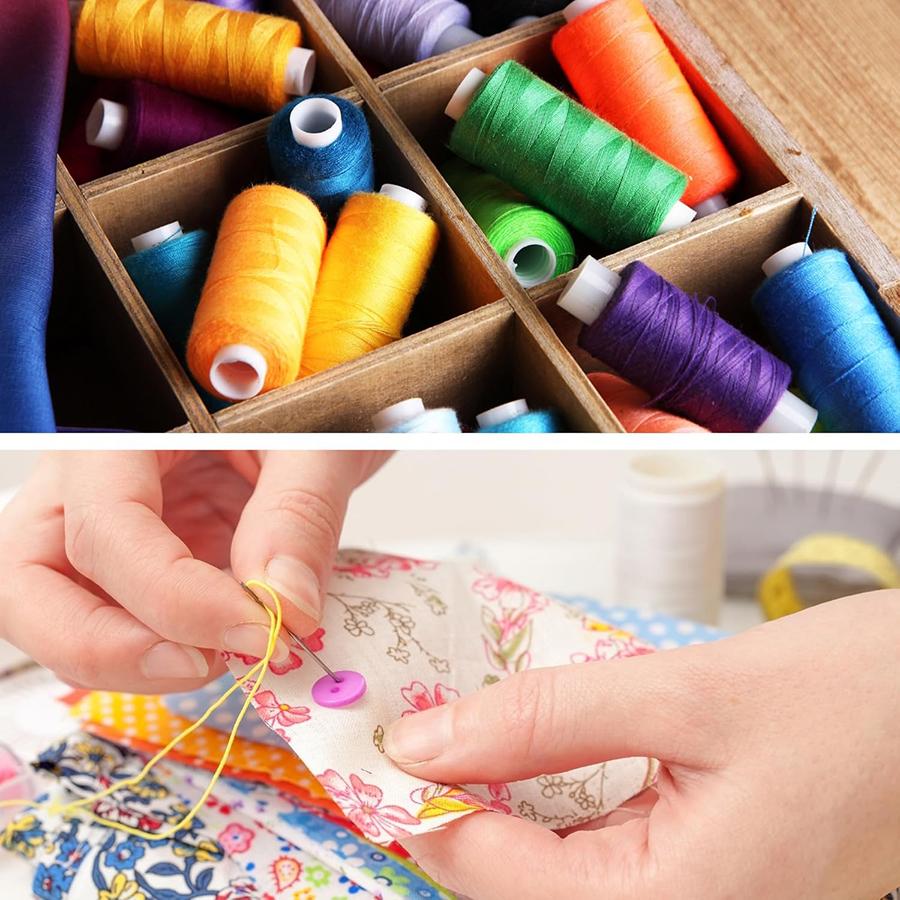 5/10/20Rolls Spool Sewing Thread Handmade Polyester Thread for Sewing Embroidery Household Sewing Machine Thread Sewing Kits