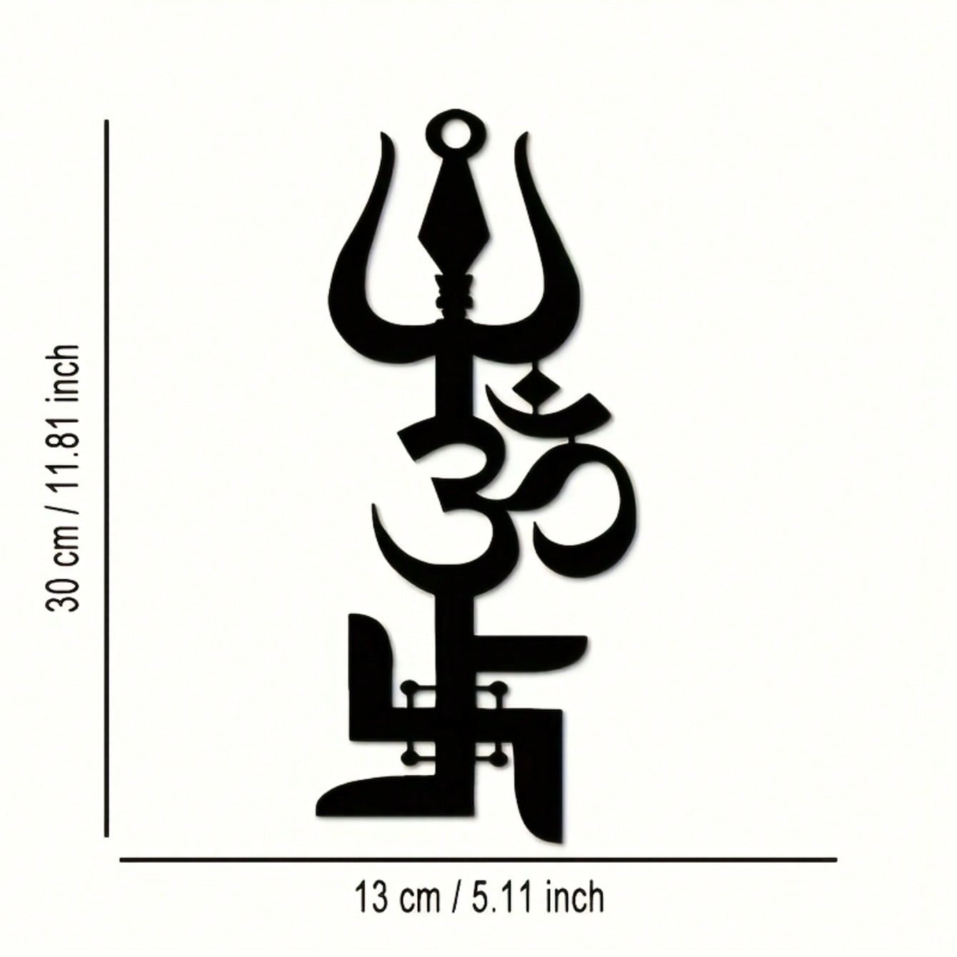 

Metal Triangle Wall Art Geometric Decor for Home Office Modern Abstract Metal Sculpture Durable Iron Wall Hanging 13x30