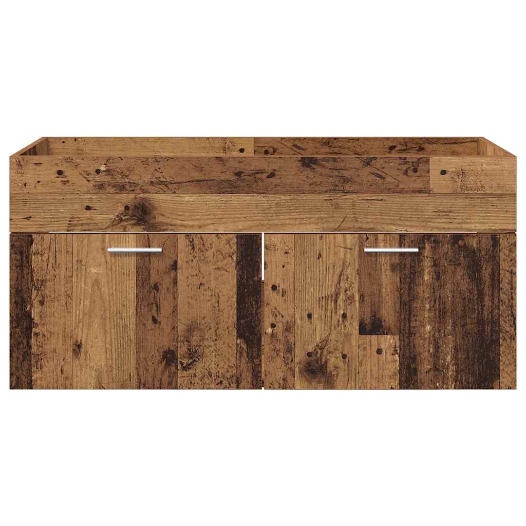Washbasin Cabinet with Storage Reclaimed Wood Particleboard