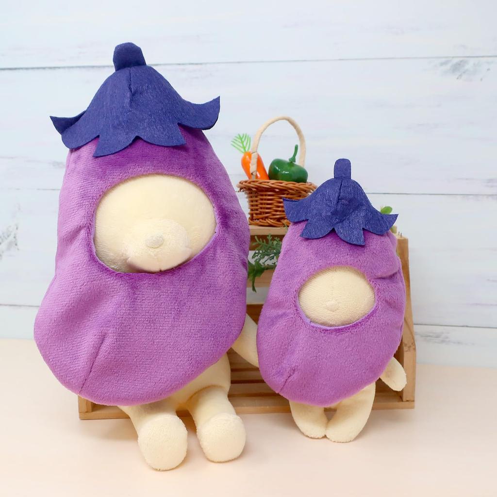 Naitou Design Plush Costumer Vegetable Series Eggplant S Plush Toy Clothes Fits Plush Toy Head Circumference 18cm Waist Circumference 15cm Size