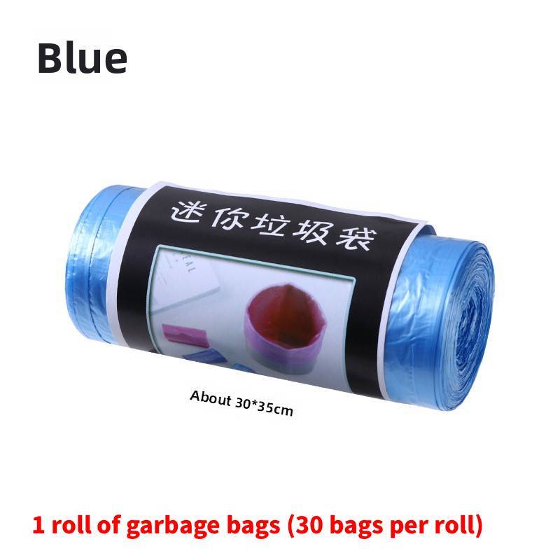 Small Trash Bag Set For Home And Car With Thick Pe Material And Flat Opening Design