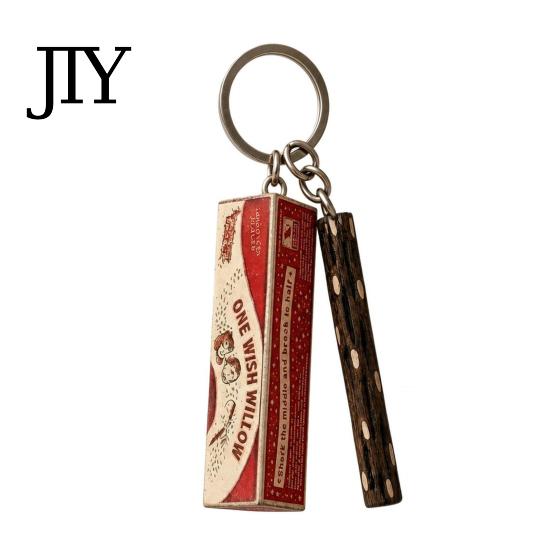 Birthday Party Favors One Wish Willow Keychain, Wishing Stick Magical Fantasy Movie Keychain Luck Charm for Adults, Fun Horror Fans Gift Positive 1pc