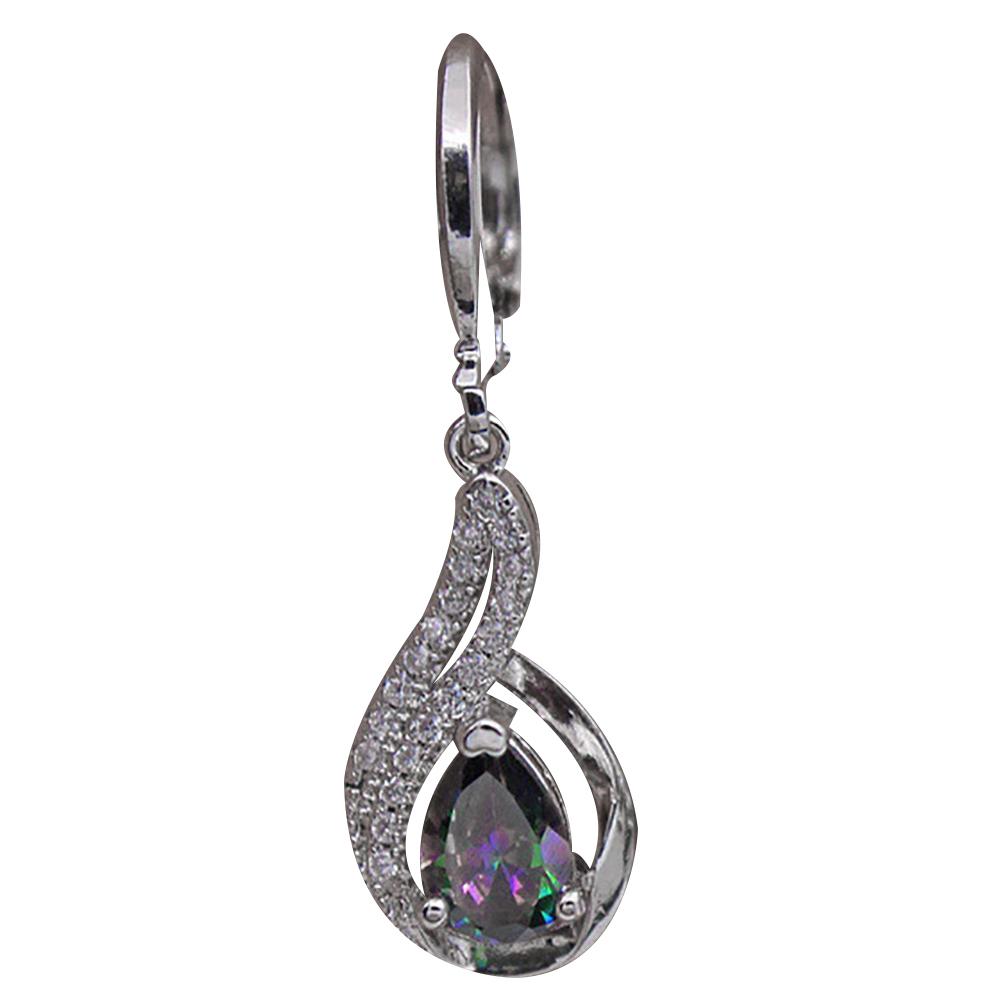 Fashion Women Shiny Water Drop Leaverback Earrings Gift