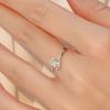 Elegant 925 sterling silver ring with diamond inlay, suitable for everyday wear and gift occasions, Valentine's Day jewelry, round engagement ring