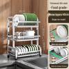 Nordic 3-Tier Stainless Steel Wall-Mounted Dish Drying Rack