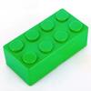 1pc Creative Rectangular Building Blocks Pencil Case, Cartoon Simple Campus Style Stationery Organizer Box, Desktop Storage Box