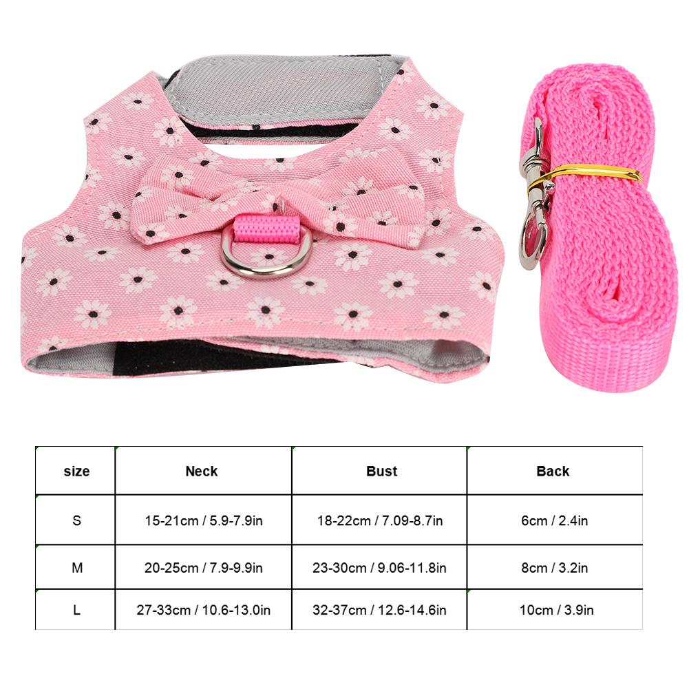 Rabbits Vest Harness with Lead Breathable Hamster Chest Strap Leash Small Animal Accessories