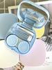 1pc Portable Minimalist Square Contact Lens Case, DIY Solid Color Contact Lens Holder