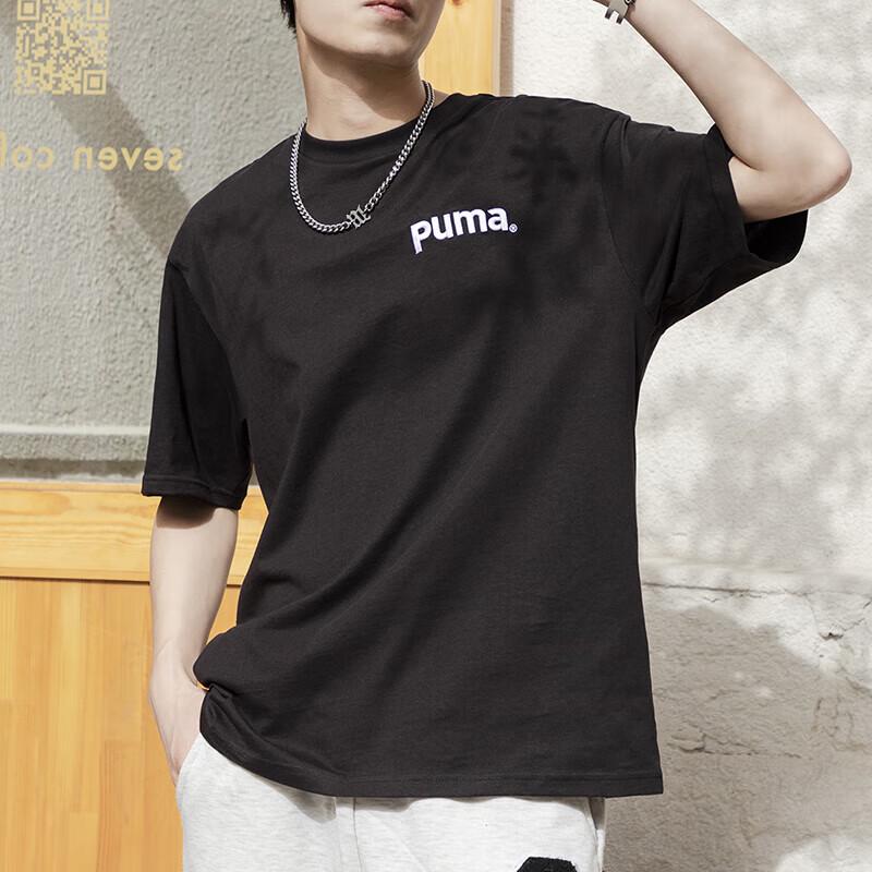 PUMA Men s Printed Casual Short Sleeve T-Shirt L