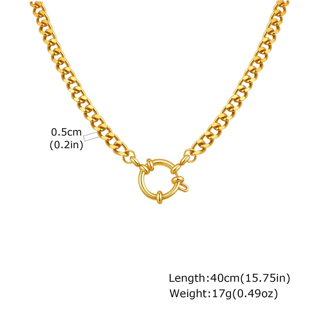 Edelstahl Kette Matrosen Halskette für Damen, Satelliten-/Kubanische Kette Choker, Verbessertes Federring Verschluss Minimalistischer Schmuck