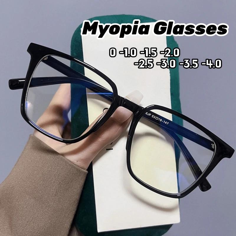 Women Men Myopia Prescription Glasses Blue Light Bloking Optical Eyeglasses Vintage Nearsighted Eyewear Minus Diopter Eyewear