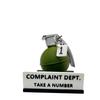 1Pc Complaint Department Hand Grenade Desktop Logo Decorative Resin Ornaments, Suitable for Home Desktop Party Holiday Decorations