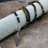 Hot Selling New Men Necklace From Europe and America Tiger Eye Stone Fused Rock Pendant Men Prayer Bead Necklace