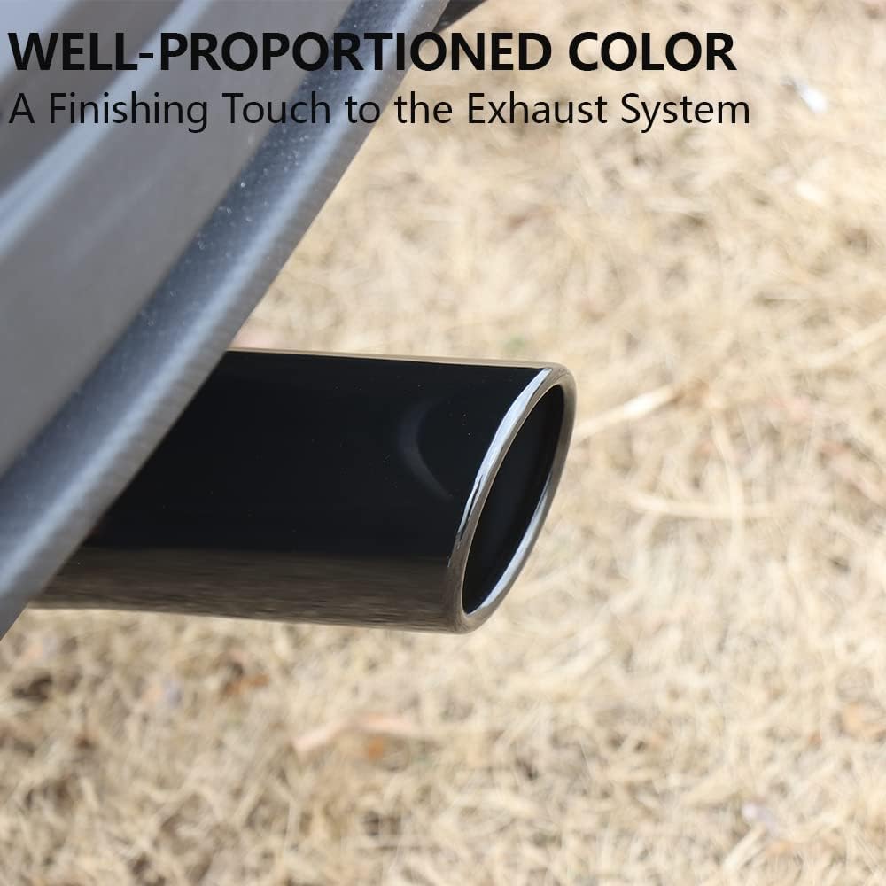 A-KARCK Exhaust Tips Black Chrome 3" Inlet, Muffler Tip with Never Fading and Peeling Coating, 3" Inlet to 4" Outlet 12" Long