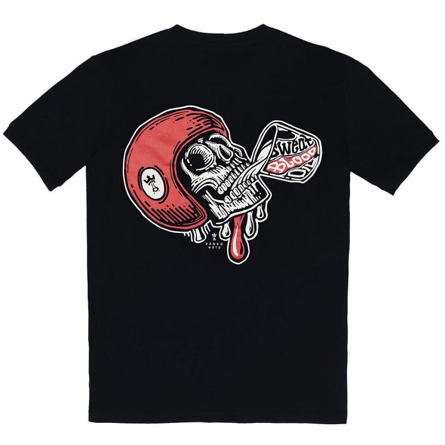 T-shirt Pad Motorcycle Microphone Red Skull Summer Luxury Brand Cotton Men's and Women's T-shirt Motorcycle Short Sleeve