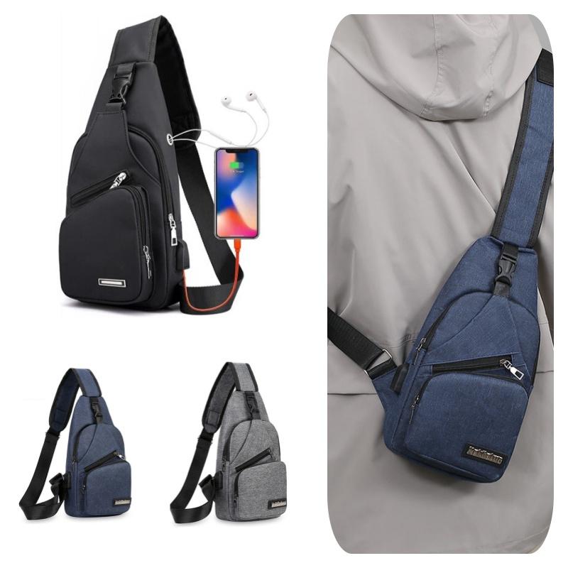New Arrival Men's Chest Bag Stylish And Lightweight Suitable For Casual Travel Waterproof Canvas Material