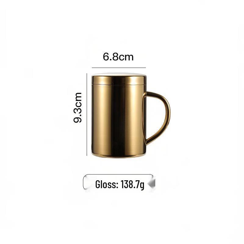 

ZISIZ Stainless Steel Office Coffee Mug with Lid