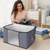 Fab Totes Storage Bags,Clothes Blanket Storage Bins Foldable Closet Organizers with Reinforced Handle for Home Dorm Storage and Organization