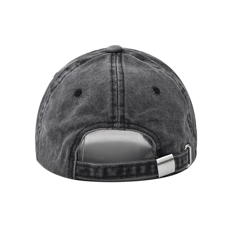 Washed cotton new good vibes embroidered baseball cap small letters washed old cap