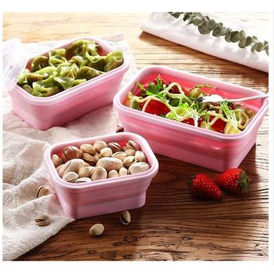 Tragbarer farbenfroher faltbarer Lebensmittelbehälter Lunchbox, 4 Stück, 350/500/800/1200ml, Umweltfreundlich