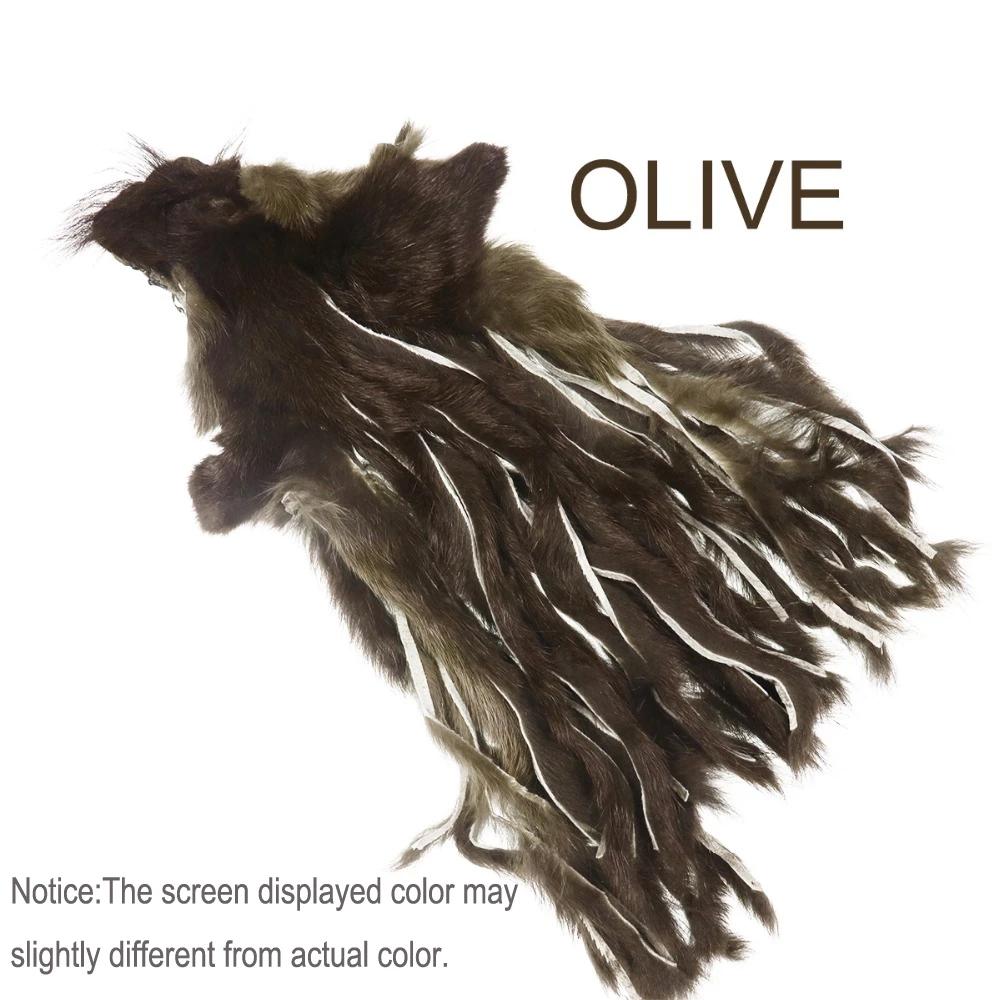 Bimoo Full Pine Eichhörnchen-Zonker-Hautstreifen für Matukas Zonkers Streamer Leeche Soft Strips 3 mm Dubbing Fur Fliegenbindematerialien