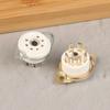 Yousheng 2Pcs Ceramic Tube Socket GZC7-F Golden Tinning Plated 7-Pin Vacuum Electronic Tube Socket Replacement Parts Accessories for 6J1 6J2 6X4 6Z4