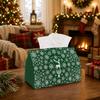 1pc Nordic Minimalist Winter Tissue Box - Reindeer Silhouette Snowflake Napkin Storage Box, Suitable for Rolls/facial Tissues/single Sheets,available 