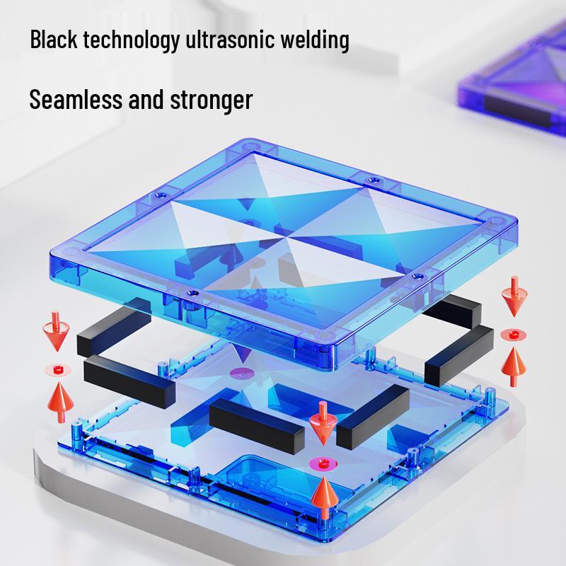 Diamond Surface Magnetic Tiles: Children's Educational Building Blocks & Jigsaw Puzzle Set