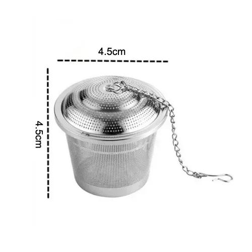 304 Stainless Steel Tea Seasoning Ball Strainer Mesh Herbal Infuser Filter Tea Leaf Spice Tea Strainer for Teapot Kitchen Tool