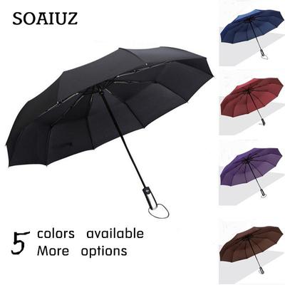 Rüzgara Dayanıklı Tam Otomatik Şemsiye Yağmur Kadın Erkek 3 Katlanır
