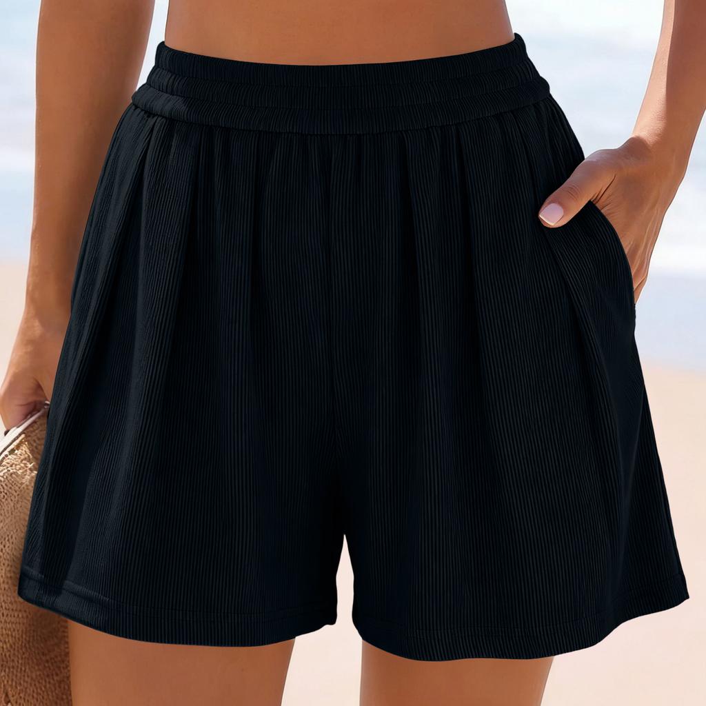 Women's Color Sports Casual Loose And Fashionable Pocket Shorts