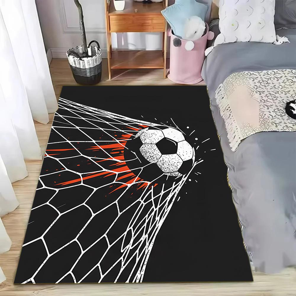 3D Ball Soccer Theme Carpet Living Room Floor Mat Kids Play Area Rug Teen Room Decor Rug  Indoor Entrance Door Mat