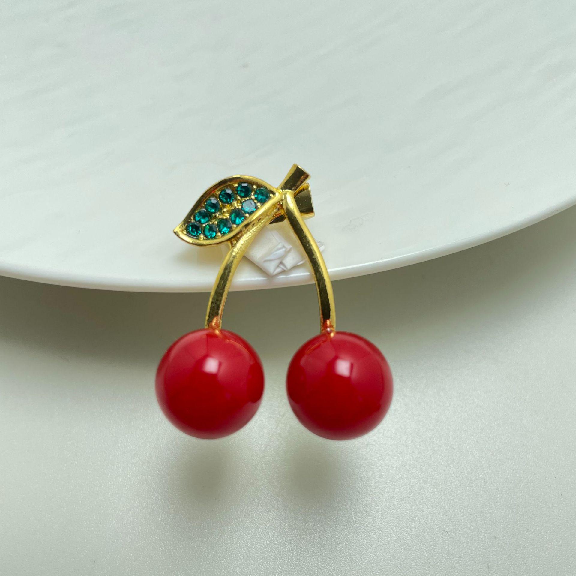 Высококачественная эмалевая брошь-бант из японской вишни - Милая корейская корсажная булавка для леди