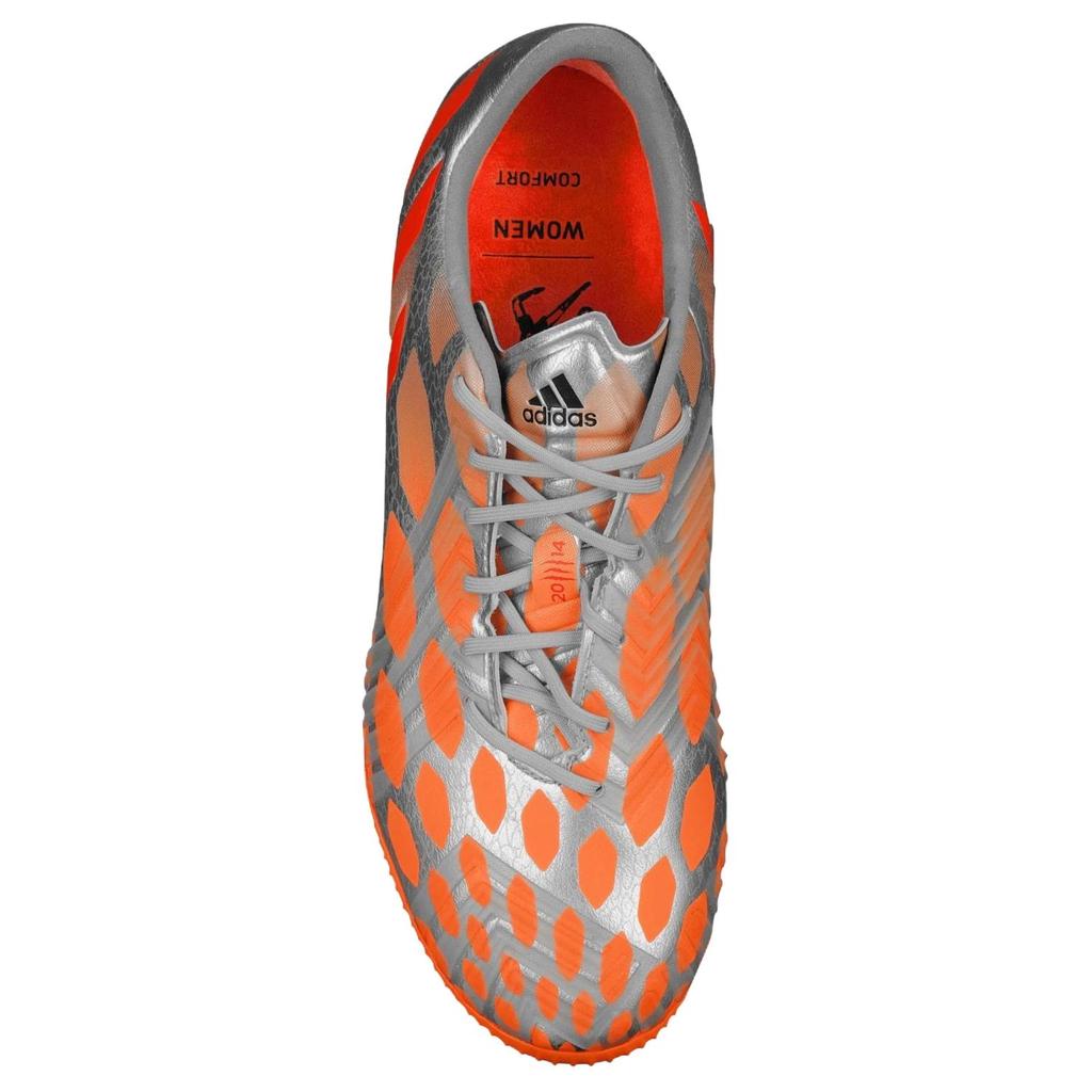 Adidas Predator Instinct Comfortable Fashion FG (Rubber Long Stud) Non-Slip Durable Soccer Shoes Women Soccer Shoes Silver Orange M18326