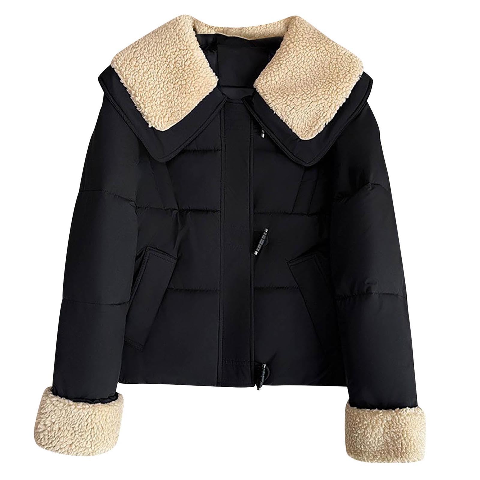 

Женская свободная удобная повседневная модная куртка из хлопка с лацканами и застежкой на роговую пуговицу XXL чёрный