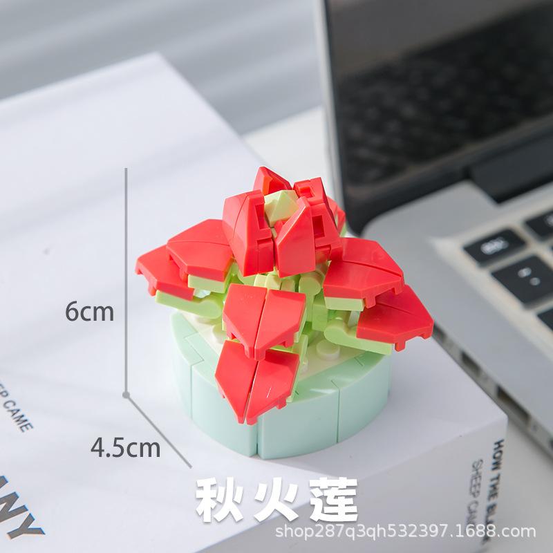 

Букет Квітів Мікро Блоки Будівельні Набори для Дітей Дорослих Освітні Іграшки для Дітей Дівчинки 6 Років DIY Модель Цеглинки Подарунки