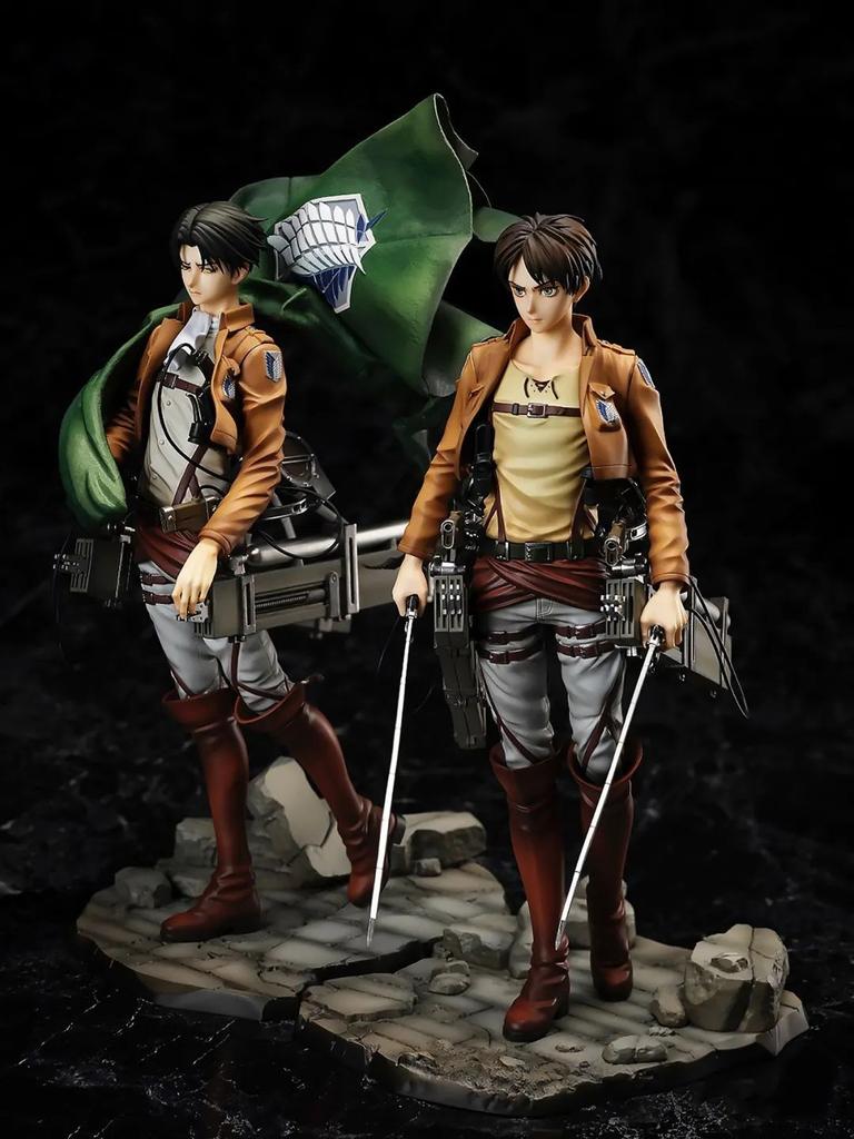 Attack On Titan Eren Yeager Anime Figure Shingeki no Kyojin Levi Ackerman Action Figure Figurine Model Doll Toys