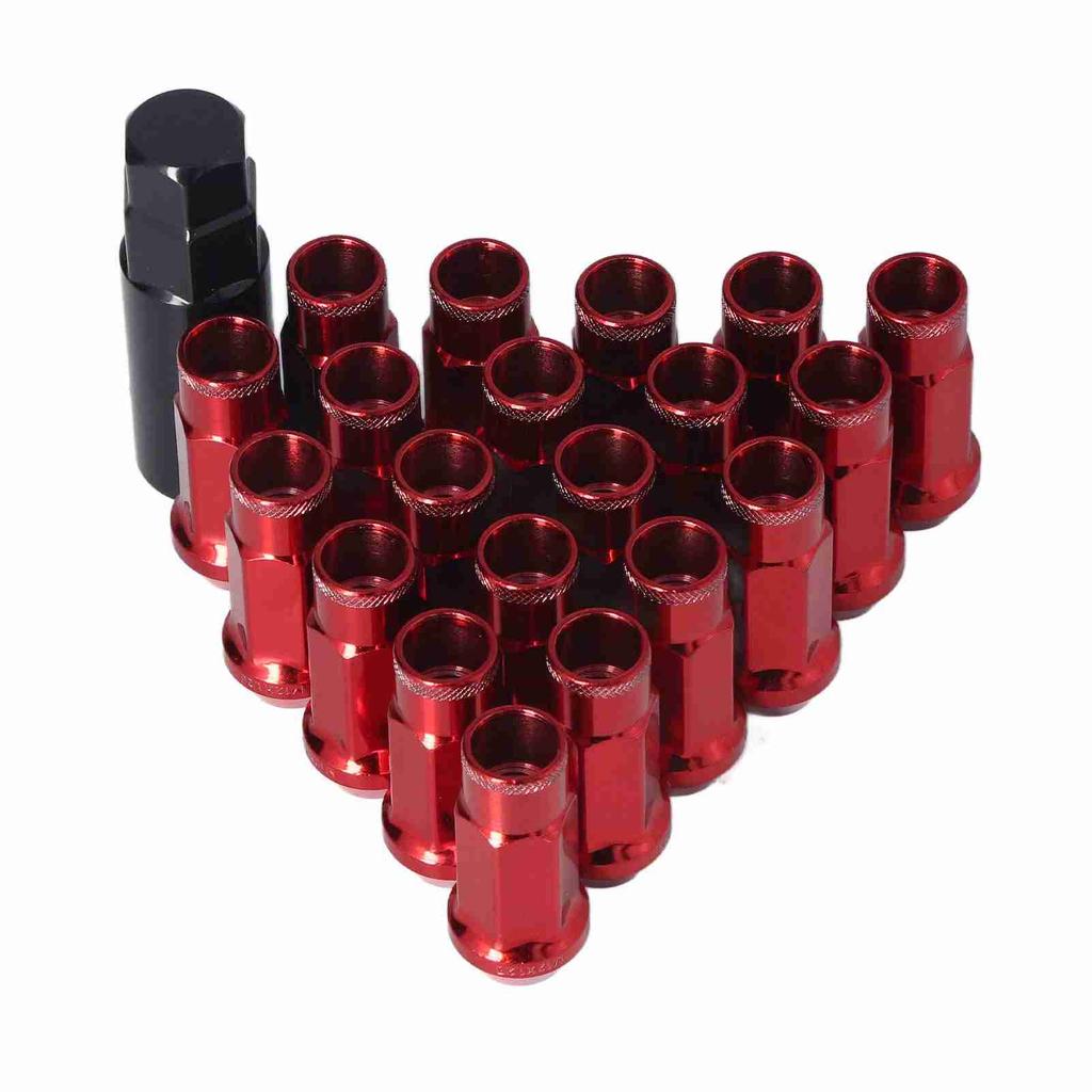20pcs M12x1.25 Metal Wheel Lug Nuts Universal Car Accessories Replacement for Mitsubishi